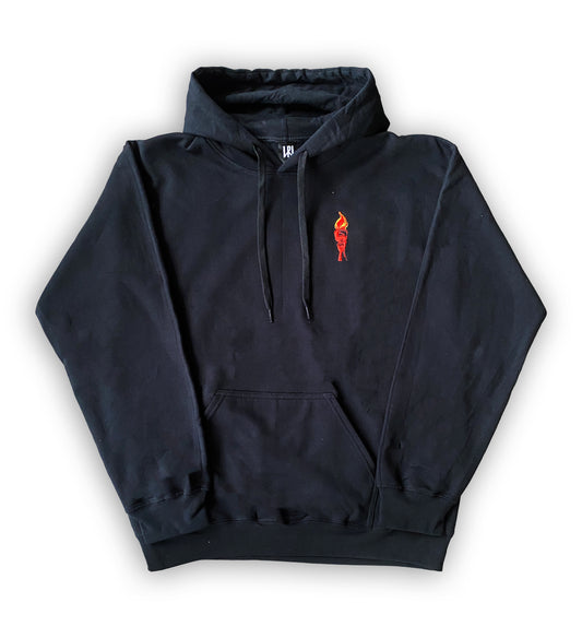 Rokko Weissensee - "Einsam sterben die Tapferen" Stick Hoodie (black/red)